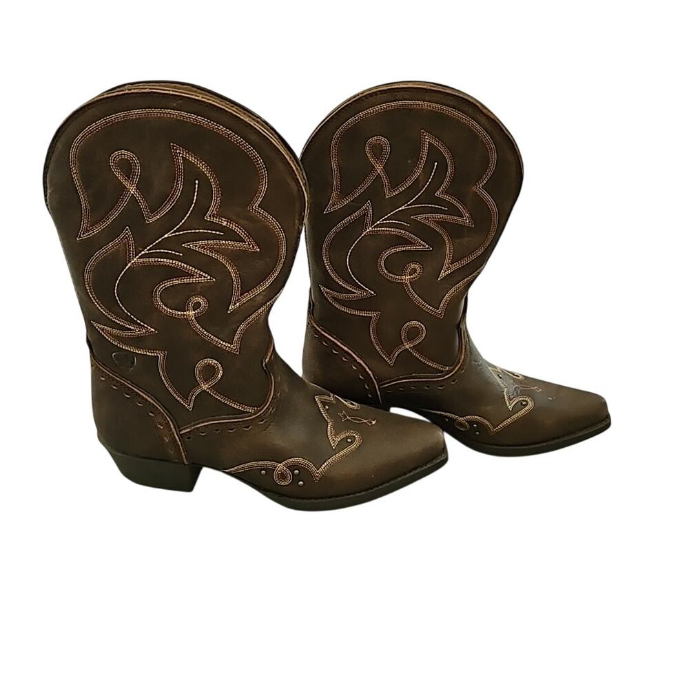 Ariat Youth Spellbound Western leather brown boots, US 4